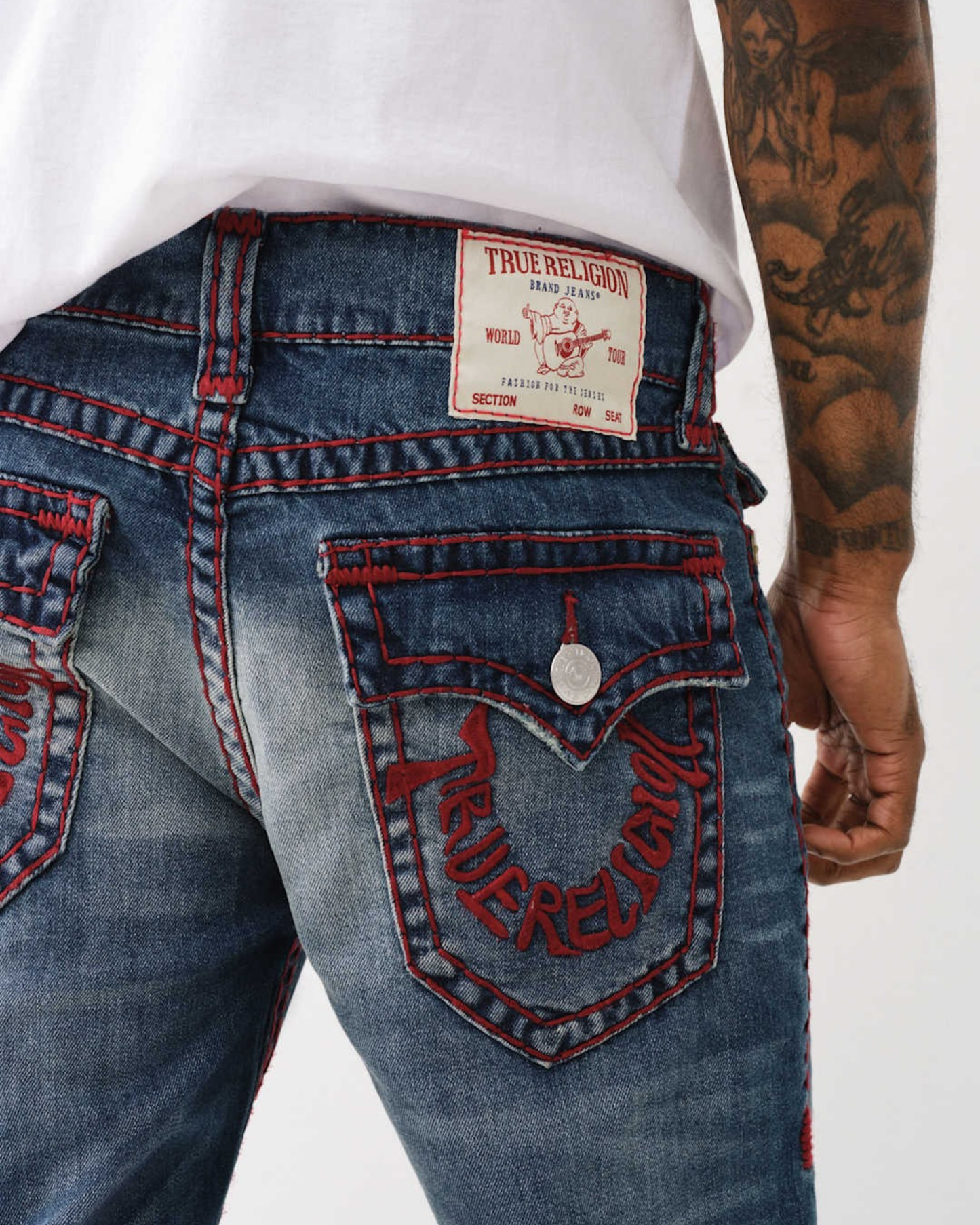 True Religion Rocco Jeans Super T Old Glory - "Medium Blue Wash"