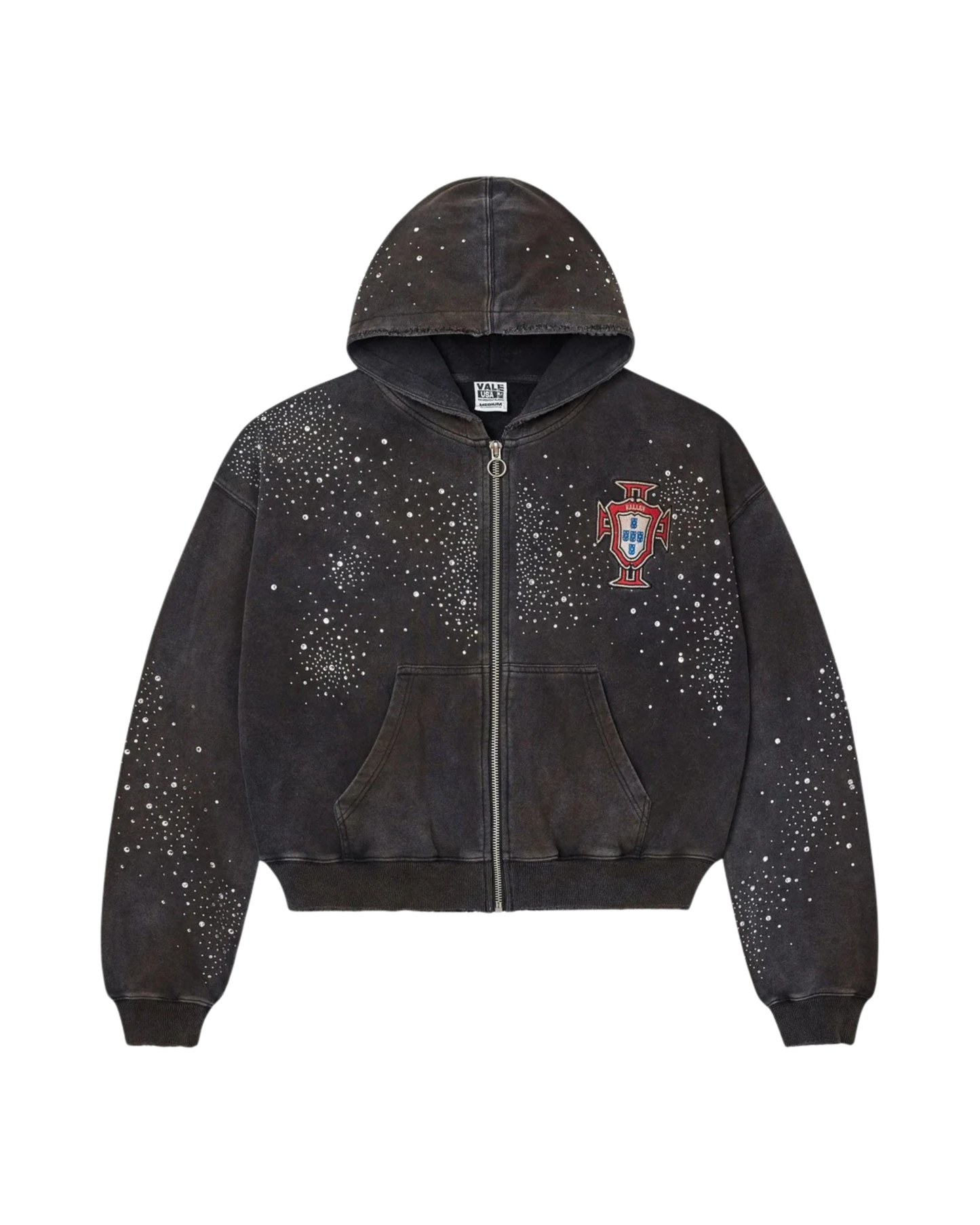 Vale Forever Pluto Clustered Zip-Up Hoodie - "Black"
