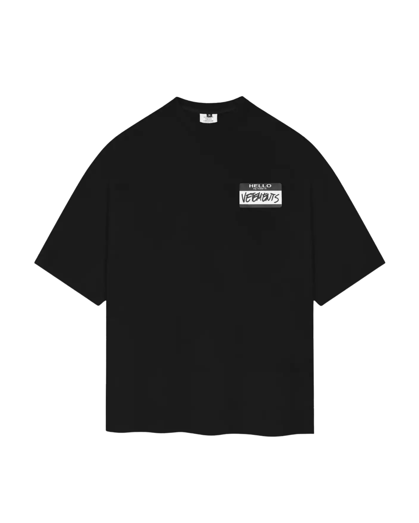 Vetements Hello My Name Is Vetements T-Shirt - "Black"