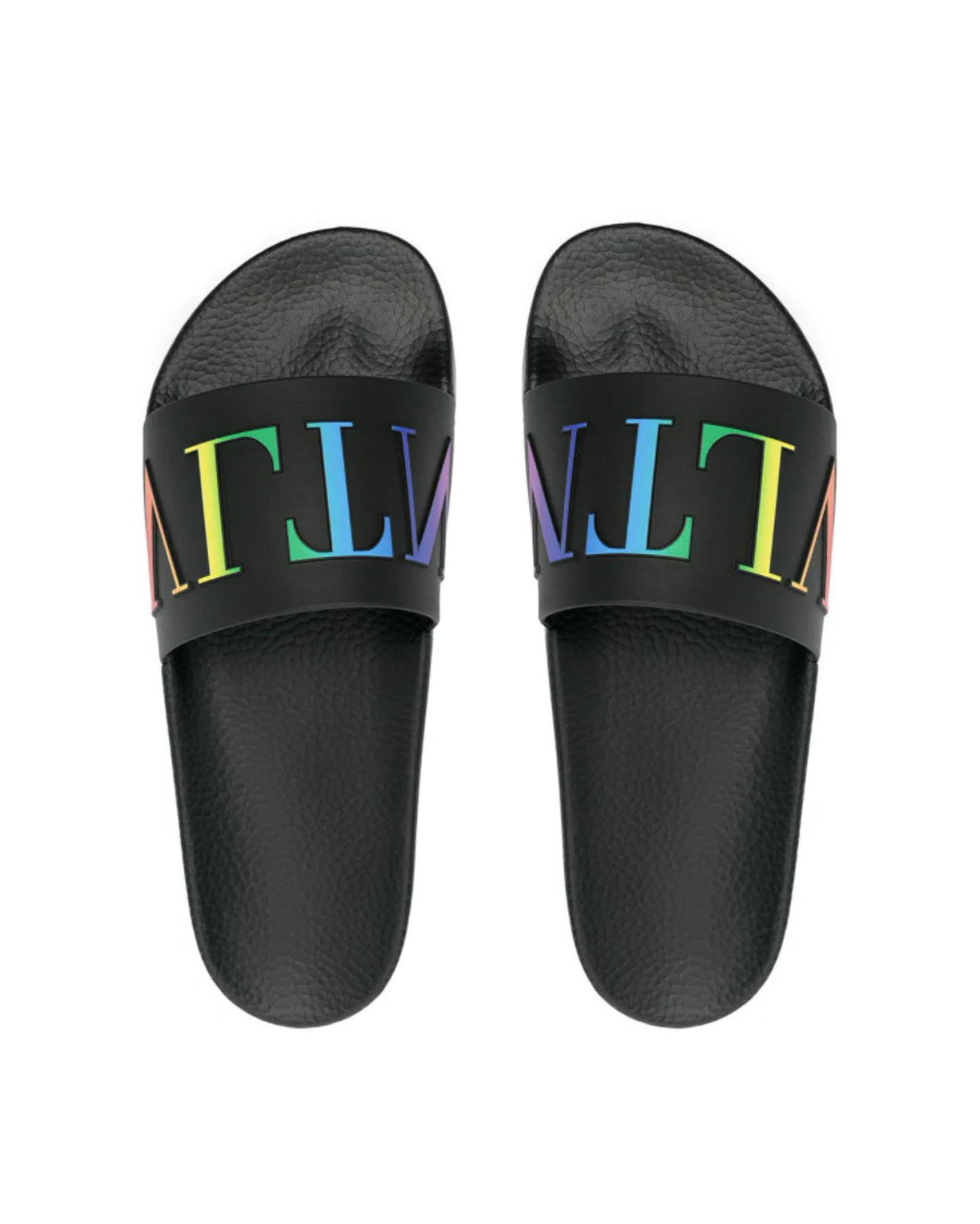 Valentino Garavani Logo Slides - "Black/Multi Colour"